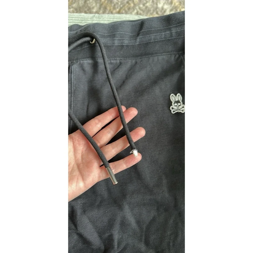 Psycho Bunny Sweat Shorts Mens Medium Lounge Skull Logo Athletic FLAW